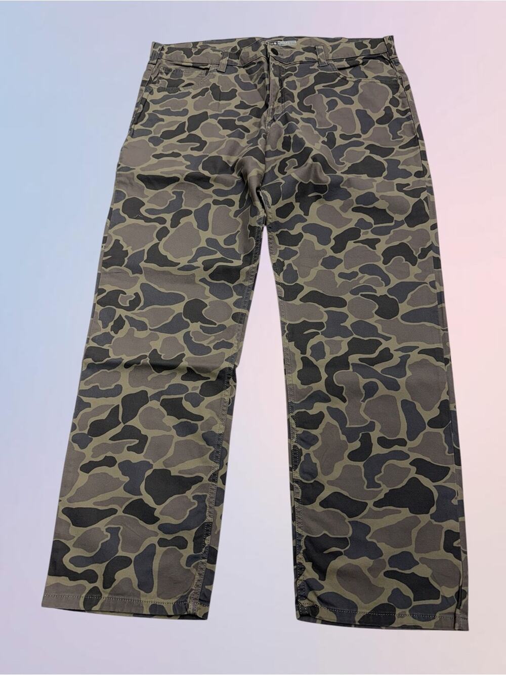 CARHARTT Men’s 40 x 32 Relaxed Straight Camo Jeans